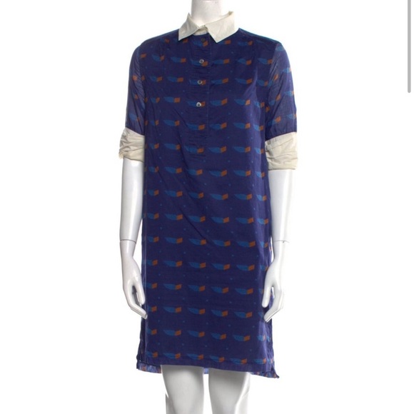 MARC JACOBS vintage collared pattern mini dress - Picture 1 of 5